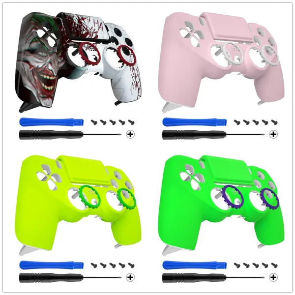 Cas Extremert Ghost Remplacement Faceplate tactile, coquille avant redessinée compatible avec PS4 Slim Pro Controller JDM040 / 050/055