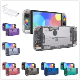 Cases eXtremeRate Vervanging Volledige Set Shell voor Nintendo Switch OLED Achterplaat Kickstand NS Joycon Behuizing met Kleurrijke Knoppen