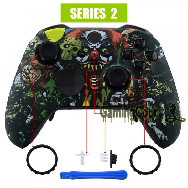 Cas Extremate Entrecary Party Soft Touch FasPlate Front Haborder Sheng Shell Remplacement de la coque pour Xbox One Elite Series 2 Contrôleur