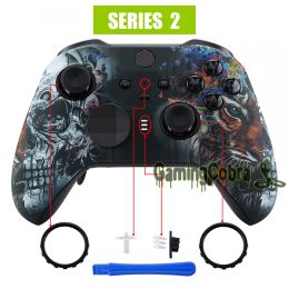 Cases expleteren de tijgerschedel zachte aanraking voorlopplaat voorhousing shell vervangende kit voor Xbox One Elite Series 2 -controller