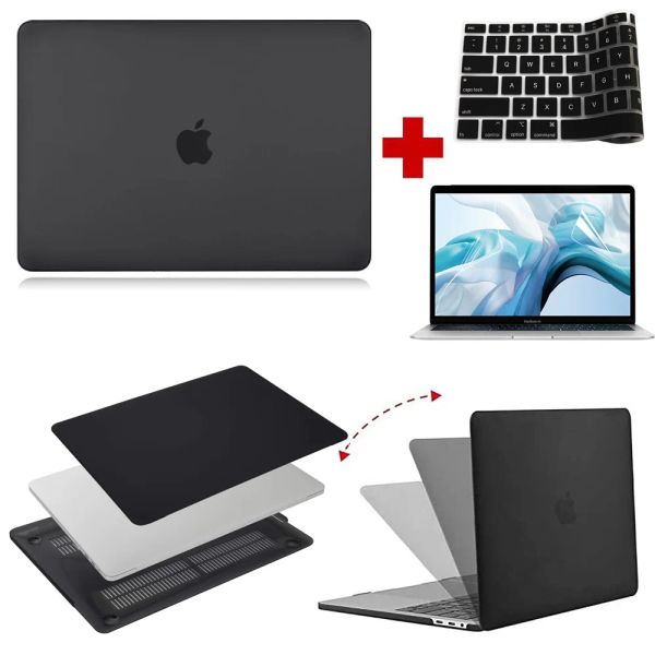 Casos para Apple MacBook Air 11 13/MacBook Pro 13/16/15 pulgadas Case de protección de carcasa dura+protector de pantalla+cubierta del teclado