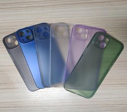 Cases para iPhone 14 Plus 13 Pro Max 12 Mini 11 03 mm Ultra delgada delgada mate esbele transparente transparente suave PP de plástico trasero CA3941808