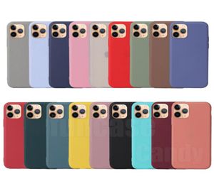 Coques pour iPhone 14 Pro Max 13 Mini 12 11 XS XR X 8 7 Plus SE Couleur Bonbon Ultra Mince Mat Givré Souple TPU Gel Caoutchouc De Silicone Co5929792