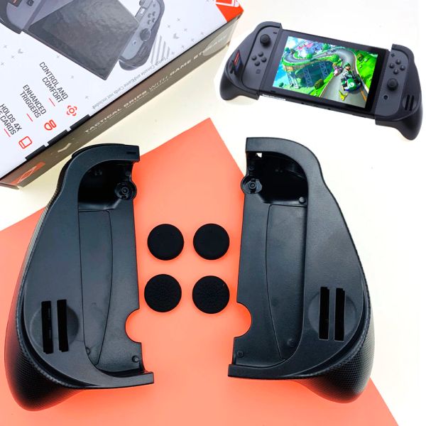 Estuches para empuñaduras tácticas de Nintendo Switch, empuñadura de gatillo acoplable, carcasa de mano para Nintendo Switch NS, mango Joycon con ranuras para juegos