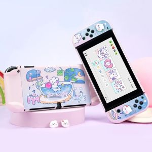 Gevallen voor Nintendo Switch Case NS Accessorie Kawaii Joycon Protective Case AntiFall Hard Shell voor Switch OLED Portable Console Game