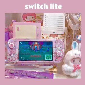 Gevallen voor Nintendo Switch Lite Accessoires Case Beschermende kleursticker Anime Kawaii Drop Protection Cover voor Switch Console Games