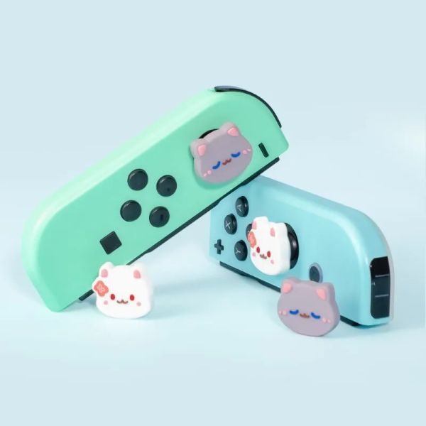 Étuis pour Nintendo Switch NS/OLED/Lite, accessoires capuchons à bascule, 4 pièces, capuchons de boutons en Silicone Kawaii pour accessoires de commutation, Console de jeux