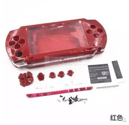 Gevallen gratis verzending voor PSP 1000 PSP1000 Volledige behuizing Shell Cover Case vervangingsknoppen Kits