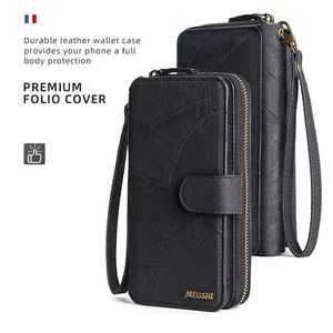 Gevallen voor Samsung Galaxy A51 A71 A52 A72 A32 A22 A12 A30S S20 S21 Wallet Type Zipper Telefoon Case S21fe Case Cover