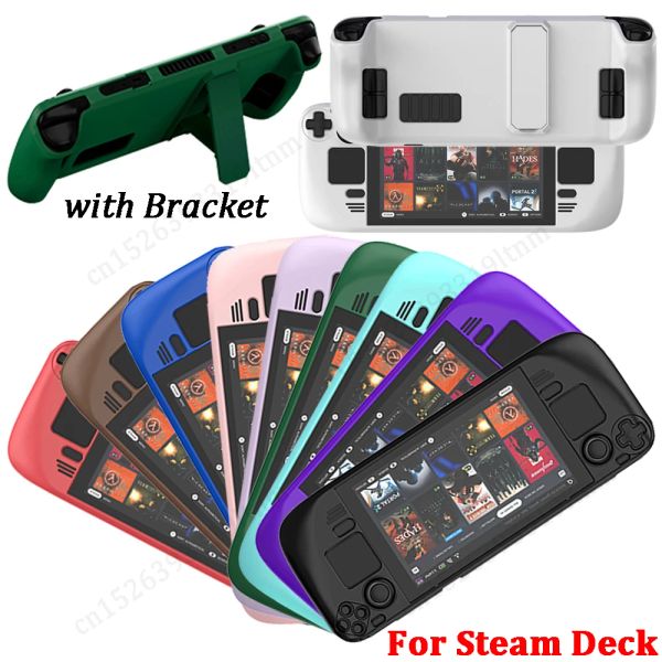 Fundas para consola de juegos Steam Deck, funda protectora con soporte, funda a prueba de golpes, cubierta dura de PC antideslizante para válvula, accesorios para Steam Deck