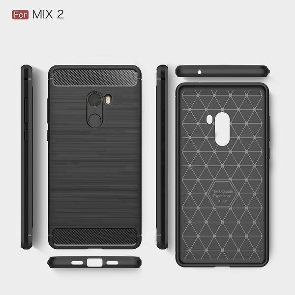 Coques pour Xiaomi Mi MIX2 coque blindée antichoc robuste en Fiber de carbone pour Xiaomi MIX couverture arrière livraison gratuite