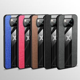 Coques pour Xiaomi POCO X2 X3 NFC housse coques de téléphone en tissu dur avec support de bague en métal coque de support Xiomi Pocophone F2 M2 Pro