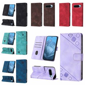 Gevallen voor Xiaomi Poco X6 Pro K70E Redmi Note 13 4G Pro plus 5G A3 Google Pixel 9 Moto G04 4G G34 Skin Feel lederen portemonnee vierkante hand ID -kaarthouder Flip Pouch