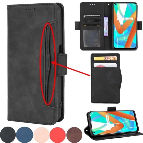 Casos para Xiaomi Redmi 12C 13C Case de teléfono tipo Flip para Xiaomi Poco C65 Slot de cuero plegable Multicard Cover Willet Tipo de billetera