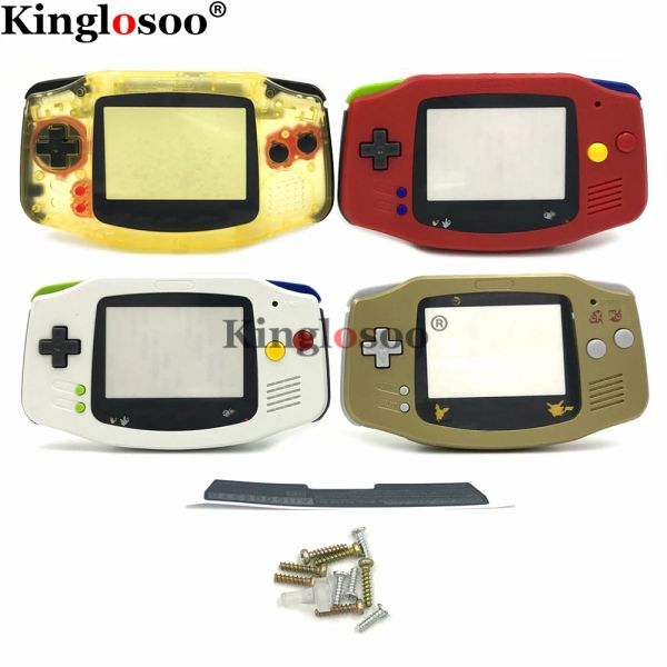 Juego completo de fundas, carcasa con Protector de lente de pantalla, botones de almohadilla de goma para consola Game Boy Advance GBA