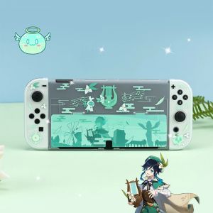 Hoesjes Funda Nintendo Switch Oled-beschermhoes Anime Matte Dockbare pc-harde schaal voor Nintendo Switch-controller JoyCon-controller