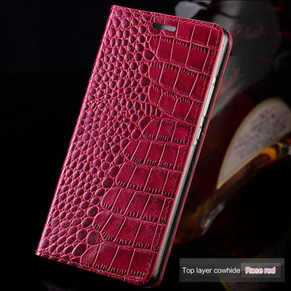 Cas véritables caisses de téléphonie en cuir pour Xiaomi 11t 10 Pro 9t Mi 11 Ultra Crocodile Texture Book Cover pour Redmi Note 10 Pro 9s 8 9