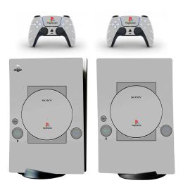 Caisses Gradient Color PS5 Version numérique Sticker Sticker Decal Cover pour PlayStation5 Digital Version 2 Contrôleurs Sticker Sticker Vinyl