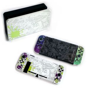 Estuche rígido para TV, carcasa protectora de cristal para Nintendo Switch, consola Oled, NS, JoyCon, Protector para Splatoon 3