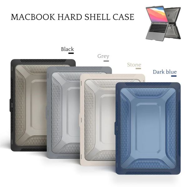 Cas Case de couverture d'ordinateur portable à coque dure à l'amortisseur de travail lourd pour MacBook Pro Air 13 A1466 A2337 A2338 A1278 A1502 13.3 