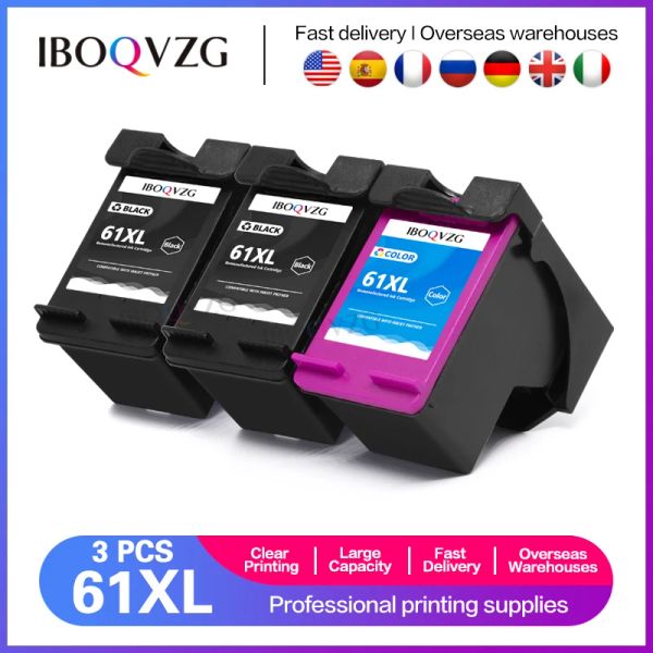 Cas Iboqvzg x3 61xl Remplacement de la cartouche pour la cartouche d'encre HP 61 HP61 pour DeskJet 1000 1050 10a 1510 2000 2050 2050A 3000 Imprimante