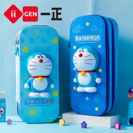 Casos Iigen Yisho Stationery Doraemon Gift Doublelayer Pen Case 3D Threedtimeonal Cartoon Gran Capay Caja de lápiz