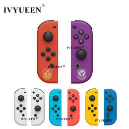 Hoesjes IVYUEEN voor Nintendo Switch OLED JoyCon Joy Con Wit Vervangende behuizing Shell-hoes met SR SL-knop Blauw Geel Violet