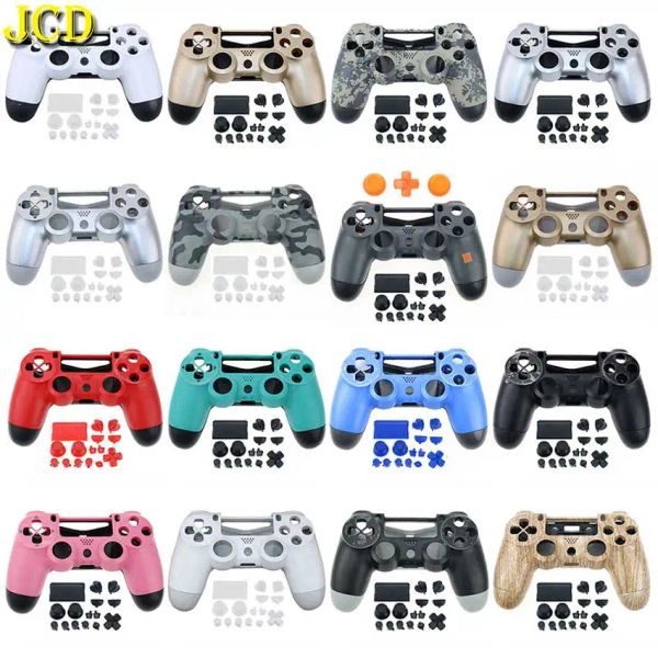 Cas JCD 1set Shell dur en plastique complet + Boutons Mod Kit pour JDM001 JDM011 pour le boîtier de couverture de boîtier du contrôleur PS4