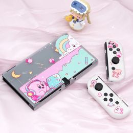 Cases Kawaii Cartoon beschermhoes voor Nintendo Switch OLED Dockbare hoes Split Design Hard Shell voor Nintendo Switch OLED Case