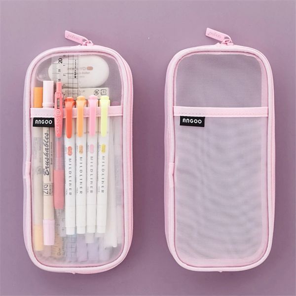 Caisses kawaii crayons crayons caisse estuche matériaux de papeterie coréenne transparente escarre Etui mignon trousse scolaire girl scolaire fournit