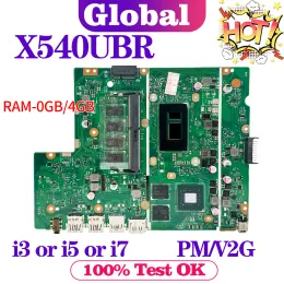 Cases Kefu Mainboard X500U X543U R540U P540U F540U A540U K540U X540UV X540UB X540UBR LAPTOP MOEDERBOUD I3 I5 I5 I7 0GB/4GB/8GBRAM