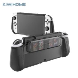 Hoesjes KIWIHOME Dockbare hoes voor Nintendo Switch OLED-accessoires Schokbestendigheid Holle ontwerphoes voor Nintendo Switch-hoes