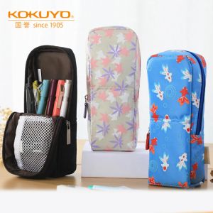 Gevallen kokuyo Japan kawaii potloodkas stretch opstaand canvas potloodtas kinderschoolpendoos voor meisjes potloods estuche escolar