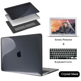 Cas Case d'ordinateur portable pour Apple MacBook Air 13/11 pouces / MacBook Pro 13/15/16 pouces / MacBook 12 Hard Shell + Couvercle du clavier + Protecteur d'écran