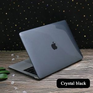 Cas Case d'ordinateur portable pour Apple MacBook Air 13/11 pouces / MacBook Pro 13/15/16 pouces / MacBook 12 (A1534) Crystal Black Hard Shell