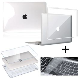 Cas Case d'ordinateur portable pour Apple MacBook Pro 13 "A2338 M1 / 15/16" / MacBook Air 13/11 / MacBook 12 / White A1342 Case transparente + couvercle du clavier