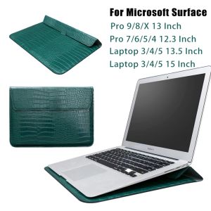 Gevallen laptophuls voor Microsoft Surface Pro 7 Plus 12,3 inch Pro 7/6/5/4 lederen notebookhuls zakje deksel voor Surface Pro 9