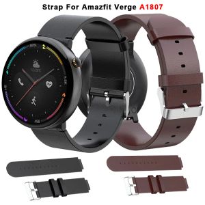 Étuis Bracelet de montre en cuir pour Huami Amazfit 2 A1807 Bracelet de montre intelligente Correa pour Xiaomi Amazfit2 A1807 Bracelet de ceinture Bracelet de montre