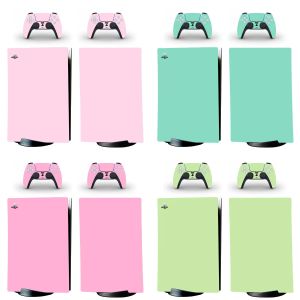 Caisses Couleurs de couleurs lumineuses PS5 Version numérique Sticker Sticker Decal Cover pour PlayStation5 Contrôleurs de version numérique Vinyle Sticker Sticker