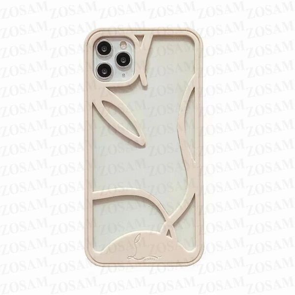 Fundas Fundas de lujo para teléfono celular talladas huecas para iPhone 13 13pro 12 12pro 11 Pro Max Tacones de moda Diseño de suela Protección corporal para teléfono inteligente