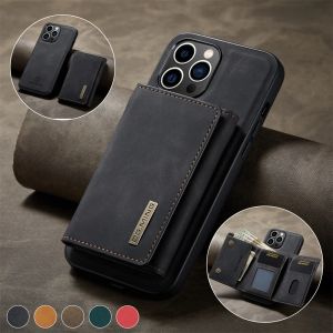 Gevallen M1 Case voor iPhone 15 14 13 12 11 Pro Max plus XS Max XR 8 7 Plus SE 2022 2020 Wallet Magnetic Leather Card Holder Pocket Cover