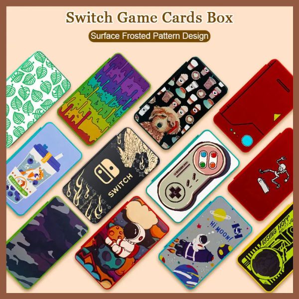 Casos Caso de almacenamiento de tarjetas de juego magnético para Nintendo Switch ALED Cartoon Anime TF SD Memory Tarjeta de memoria Caja de cobertura Accesorios