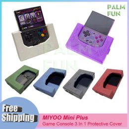 Casos MIYOO MINI PLUS Consola 3 en 1 cubierta protectora de 3.5 pulgadas portátiles retroes retro consola de juego Pantalla de almacenamiento de almacenamiento Diy