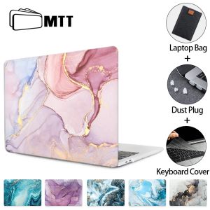 Cas MTT Case pour MacBook Air 13.6 M2 A2681 Mélange de marbre Couverture rigide pour MacBook Pro 13 M1 14 15 16 avec couverture du clavier A2338 A2442