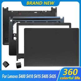 Cas nouveaux pour Lenovo IdeaPad S400 S410 S405 S435 S436 Laptop LCD Couvercle arrière / Centrée avant / charnières / Palmrest / Couvre inférieur sans toucher noir