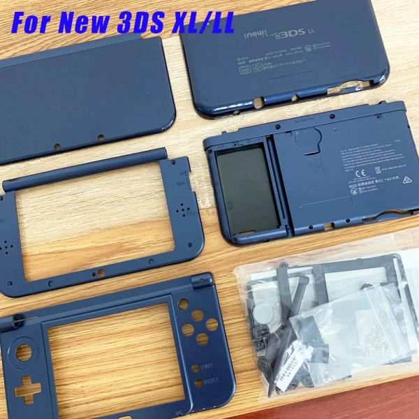 Nuevo conjunto de carcasa completa para Nintendo 3DS XL/LL para 3DS LL carcasa dura protectora de Color azul con botones