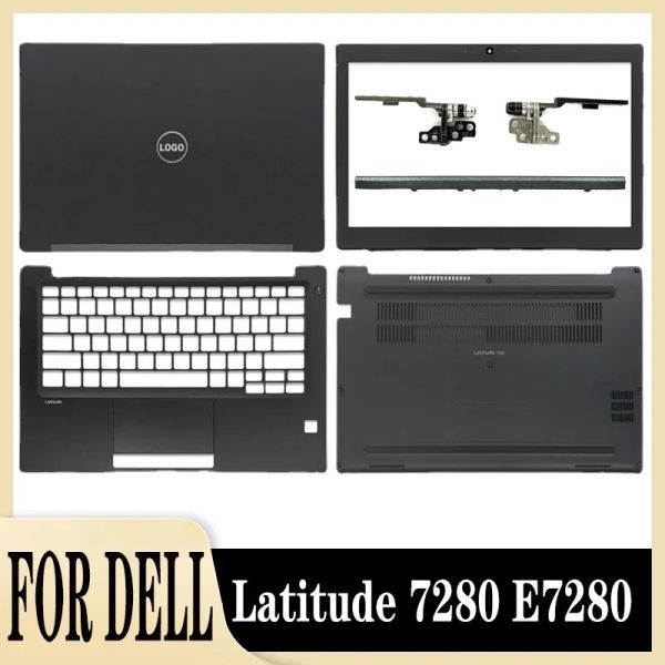 Cas nouveaux originaux pour Dell Latitude 7280 E7280 Laptop LCD Couvercle arrière Cortret avant Palmrest Bottom Case charnière 12,5 pouces
