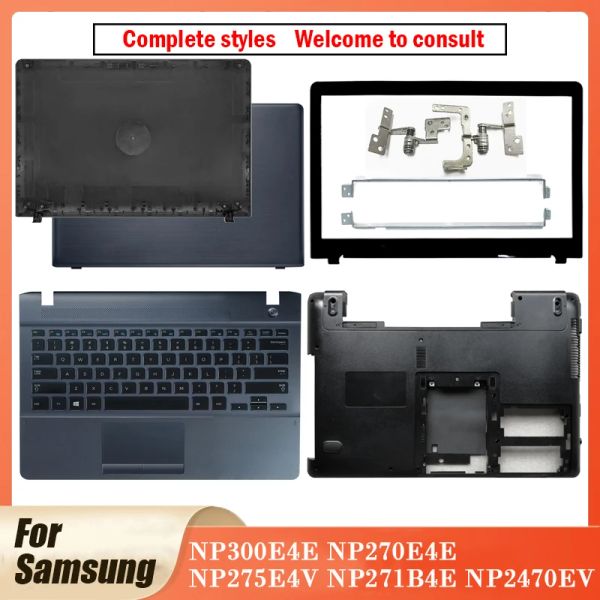 Casos Nuevo original para Samsung NP300E4E NP270E4E NP275E4V NP271B4E NP2470EV LAPTOP LCD Tapa posterior Bisel Bisel Teclado inferior Caso 14 