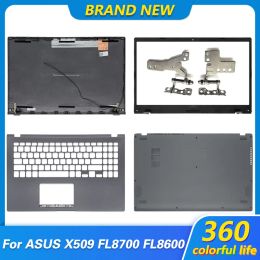 Cases Nieuwe originele laptophoes voor ASUS X509 FL8700 FL8600 Y5100 Y5200F LCD Achteromslag/voorste bezel/hoofdletters/onderste deksel LCD -scharnieren