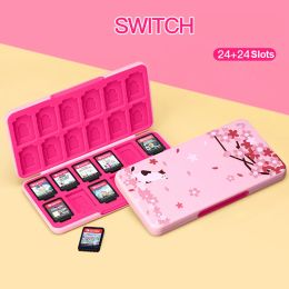 Cases Nintend Switch Accessoire 24 in 1 Magnetische Game Geheugenkaarten Micro SD Case Houder voor Nintendo Switch OLED Cartridge Opbergdoos